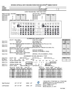Record Forms Stereo Optical