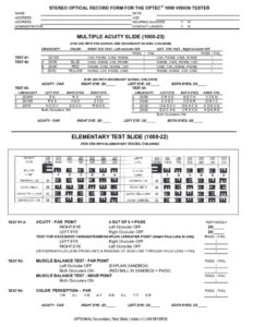 record forms stereo optical